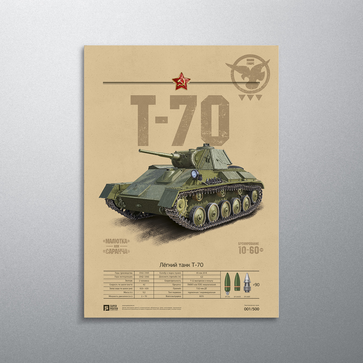 SUPERPOSTER Т-70 / СССР